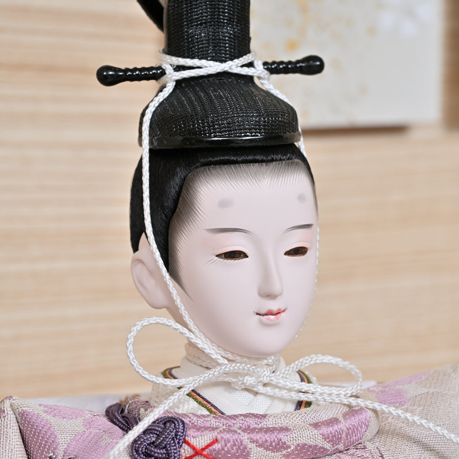 望月龍翠作 紫桜西陣織 綾名レリーフ