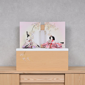 紫桃桜ぼかし刺繍収納飾り　MUKU山法師