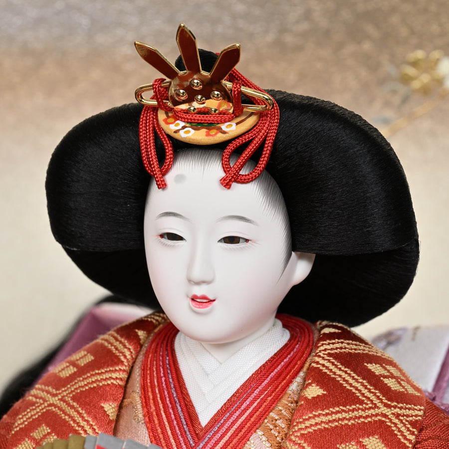 望月龍翠作 緑朱鞠桜刺繍 いろは宝輝